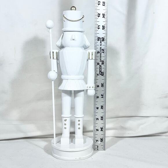 Gold & White Nutcracker Soldiers Set 14" and 12" Christmas Home Decorations - Picture 10 of 11